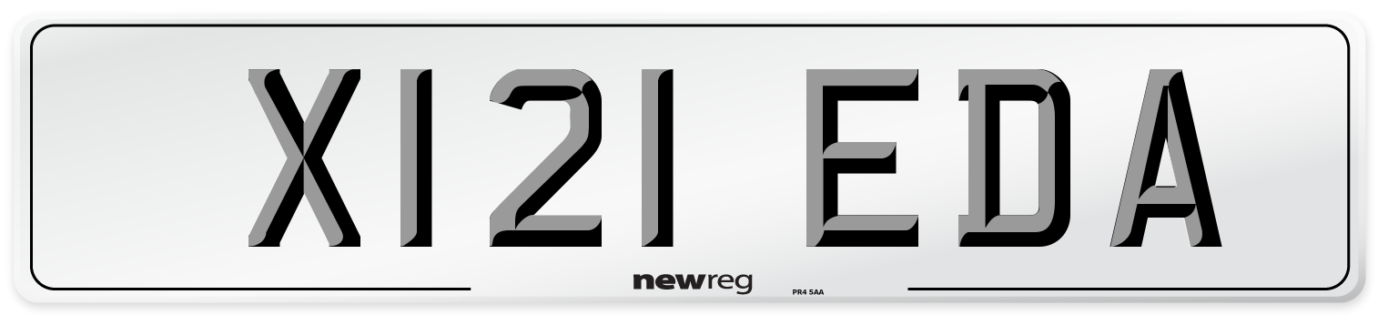 X121 EDA Number Plate from New Reg